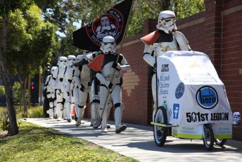 Heroes in Star Wars costumes walk for charity © Scott Loxley